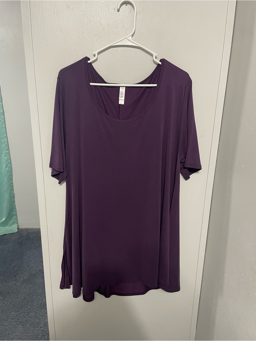 LulaRoe Size 2XL Purple Short Sleeve Blouse
